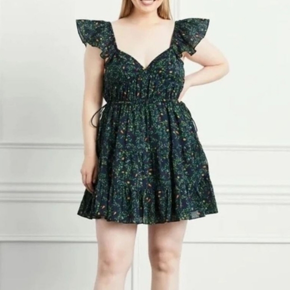 Hill House Lucia Dress Midnight Garden Babydoll Size L - Picture 2 of 11